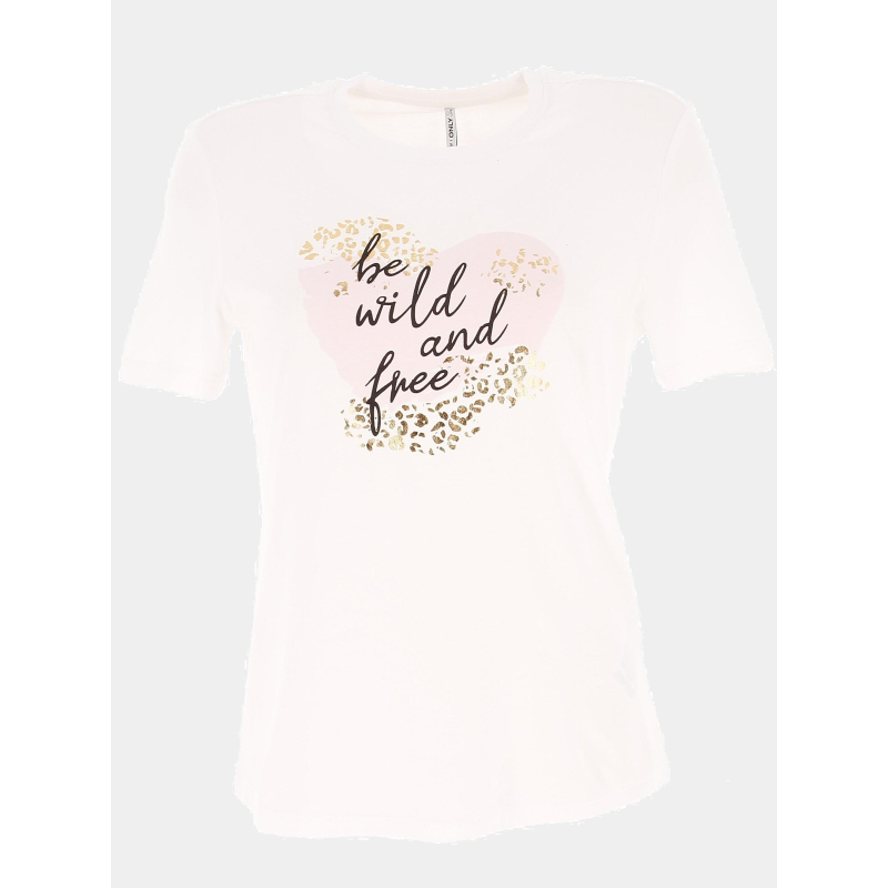 T-shirt be wild blanc femme - Only