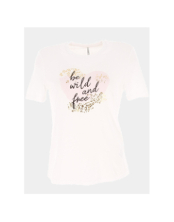 T-shirt be wild blanc femme - Only