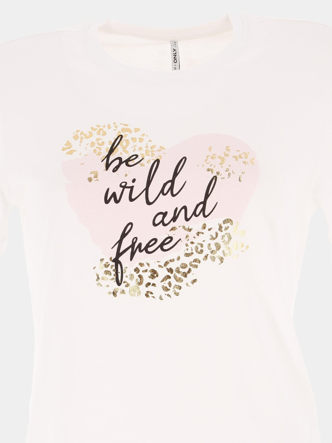T-shirt be wild blanc femme - Only