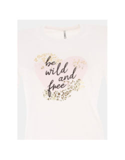 T-shirt be wild blanc femme - Only