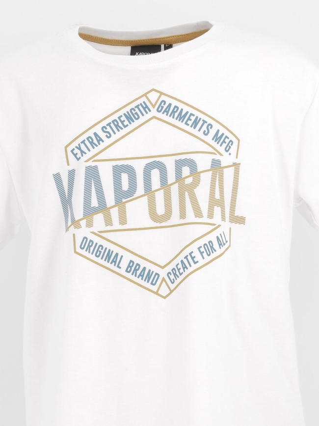 T-shirt print blanc garçon - Kaporal