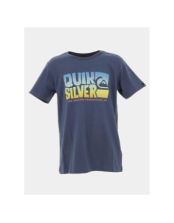 T-shirt smoke signal flaxton bleu marine garçon - Quiksilver