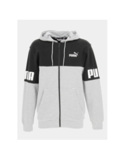 Sweat à capuche zippé gris - Puma