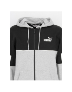 Sweat à capuche zippé gris - Puma