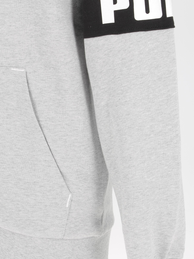 Sweat à capuche zippé gris - Puma