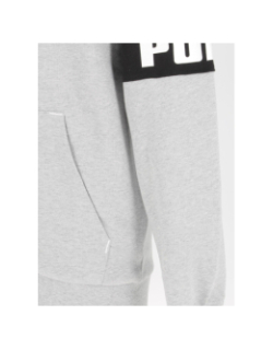 Sweat à capuche zippé gris - Puma