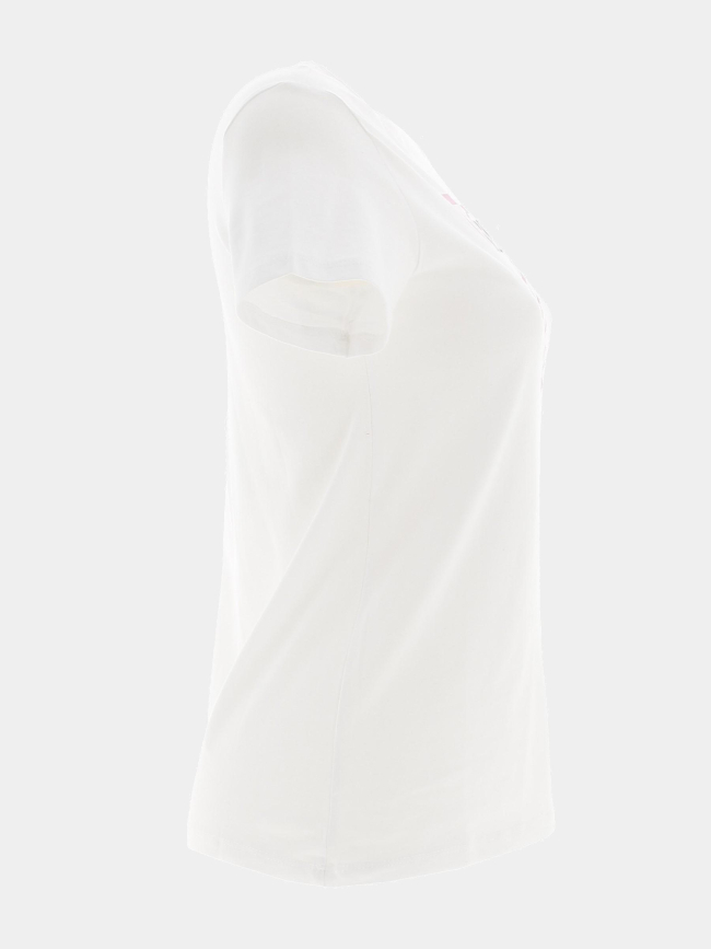 T -shirt uni logo blanc fille - Guess