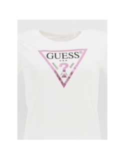 T -shirt uni logo blanc fille - Guess