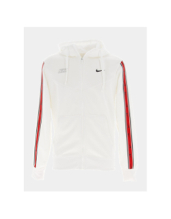 Sweat à capuche zippé repeat blanc homme - Nike