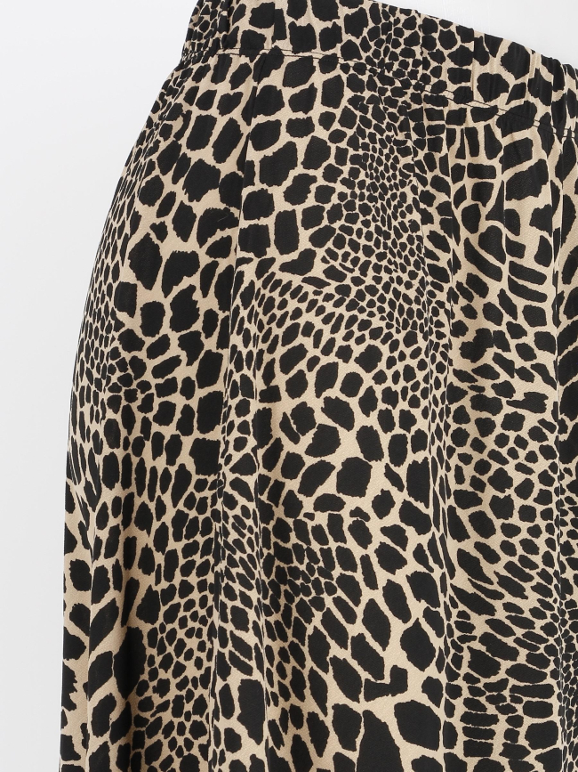 Jupe mi-longue jobbie léopard beige femme - Morgan