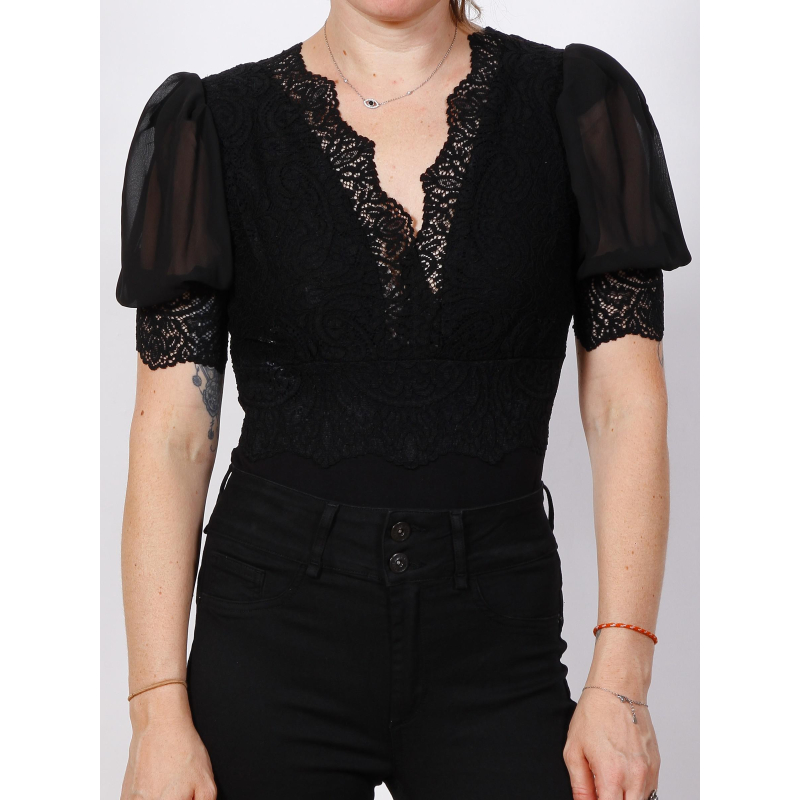 Body dentelle danai noir femme - Morgan