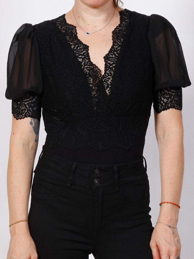 Body dentelle danai noir femme - Morgan