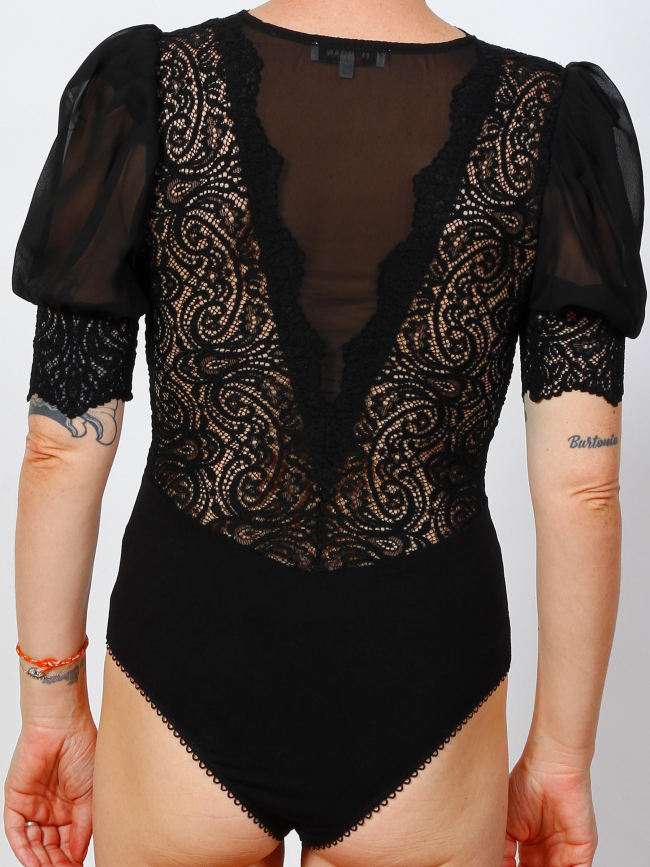 Body dentelle danai noir femme - Morgan