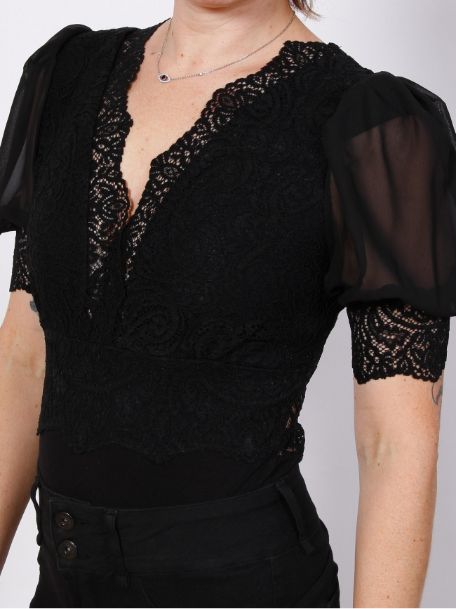 Body dentelle danai noir femme - Morgan