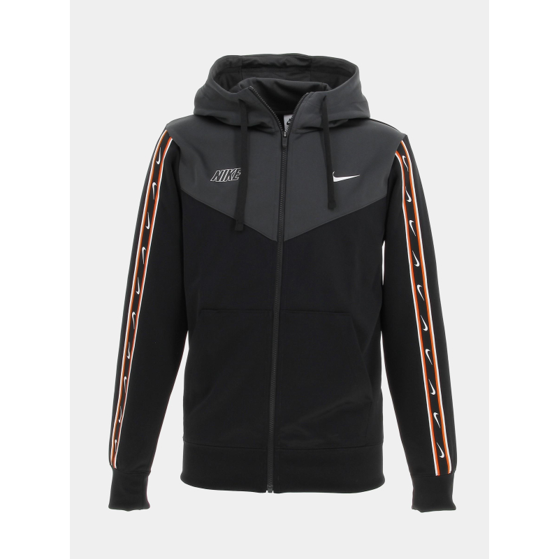 Sweat à capuche zippé repeat noir homme - Nike