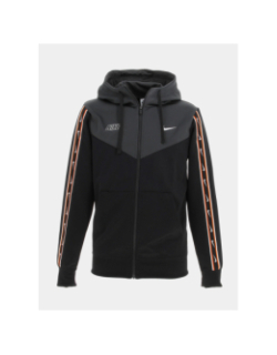 Sweat à capuche zippé repeat noir homme - Nike