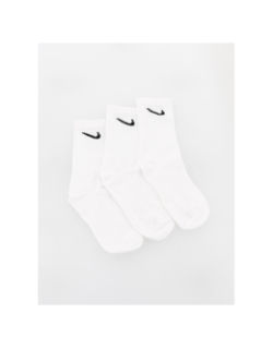 Pack 3 paires chaussettes everyday blanc enfant - Nike