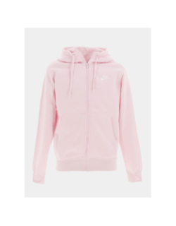 Sweat à capuche zippé nsw club rose homme - Nike