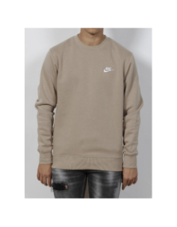 Sweat nsw club crew beige homme - Nike