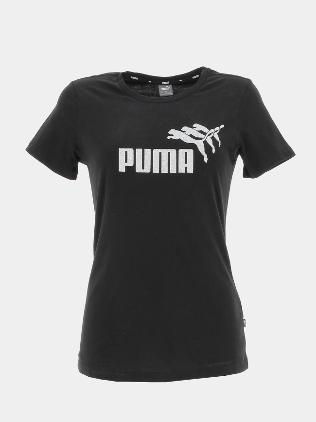 T-shirt sparkle graphic noir femme - Puma