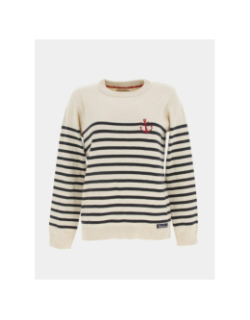 Pull marinière beige femme - Little Marcel
