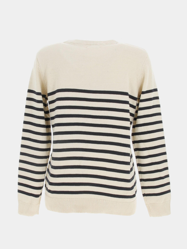 Pull marinière beige femme - Little Marcel