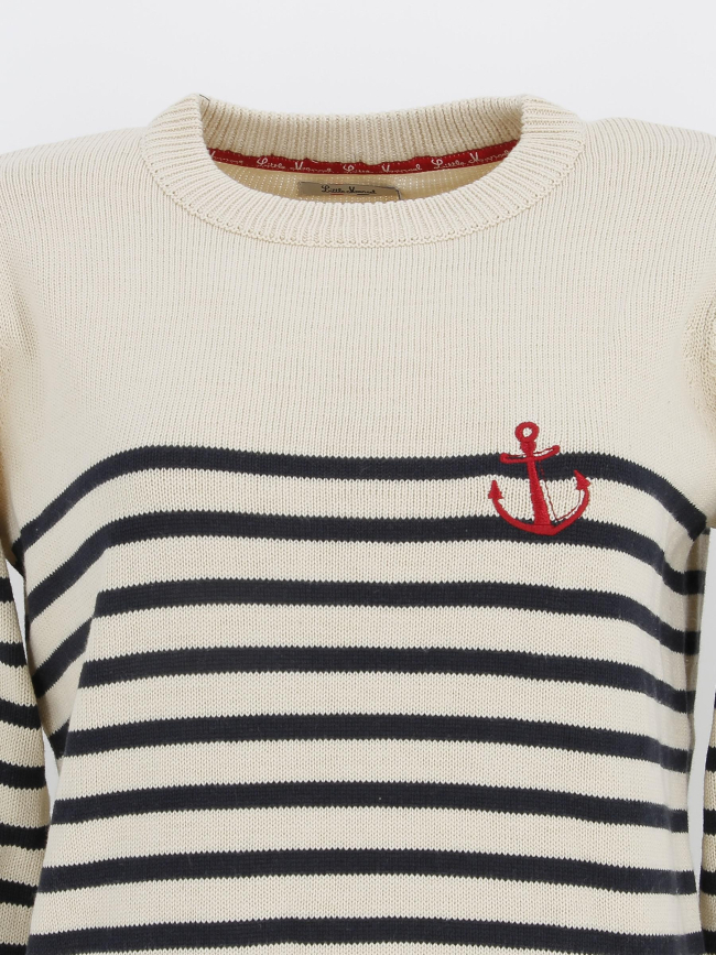 Pull marinière beige femme - Little Marcel