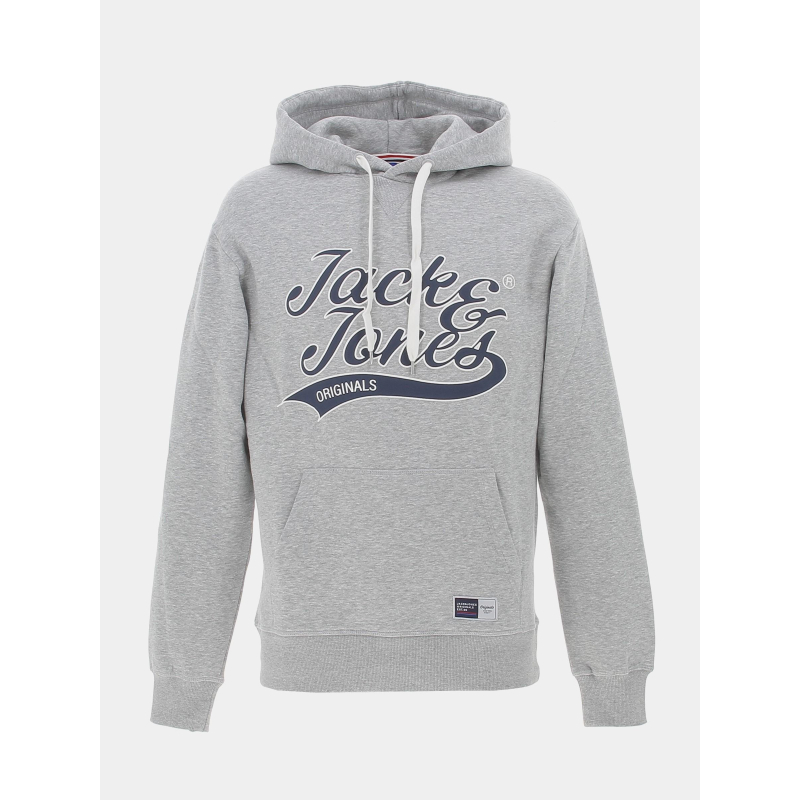 Sweat à capuche trevor gris homme - Jack & Jones