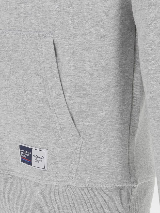 Sweat à capuche trevor gris homme - Jack & Jones