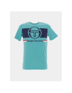 T-shirt fountain bleu marine vert homme - Sergio Tacchini