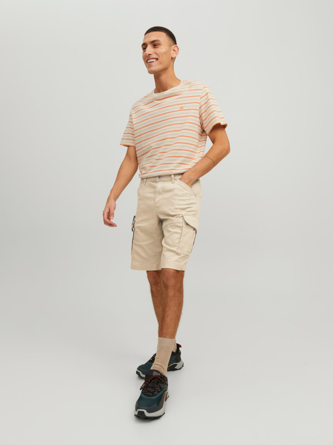 Short cargo dex beige homme - Jack & Jones