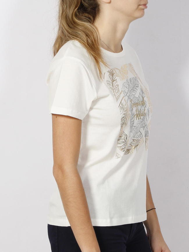 T-shirt tropical addict blanc femme - Deeluxe