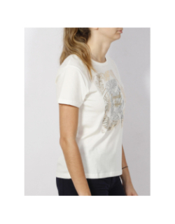 T-shirt tropical addict blanc femme - Deeluxe