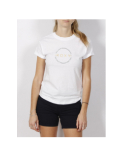 T-shirt logo doré sparkle oceanic blanc femme - Roxy