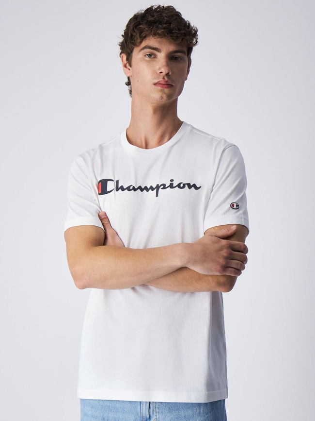 T-shirt crewneck logo blanc homme - Champion