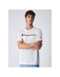 T-shirt crewneck logo blanc homme - Champion