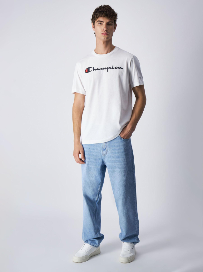 T-shirt crewneck logo blanc homme - Champion