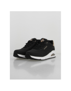 Baskets uno golden air rose noir femme - Skechers