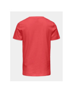 T-shirt kita sylvia corail fille - Only