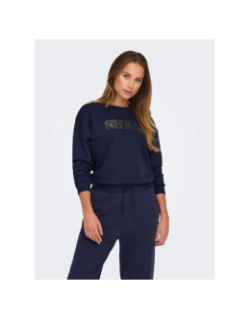 Sweatshirt dust loose bleu marine femme - Only Play