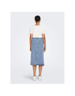 Jupe midi en denim onlbianca bleu femme - Only