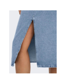 Jupe midi en denim onlbianca bleu femme - Only