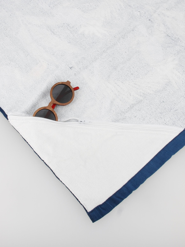 Serviette de plage rectangle oiseaux punta cana bleu - Cabaïa