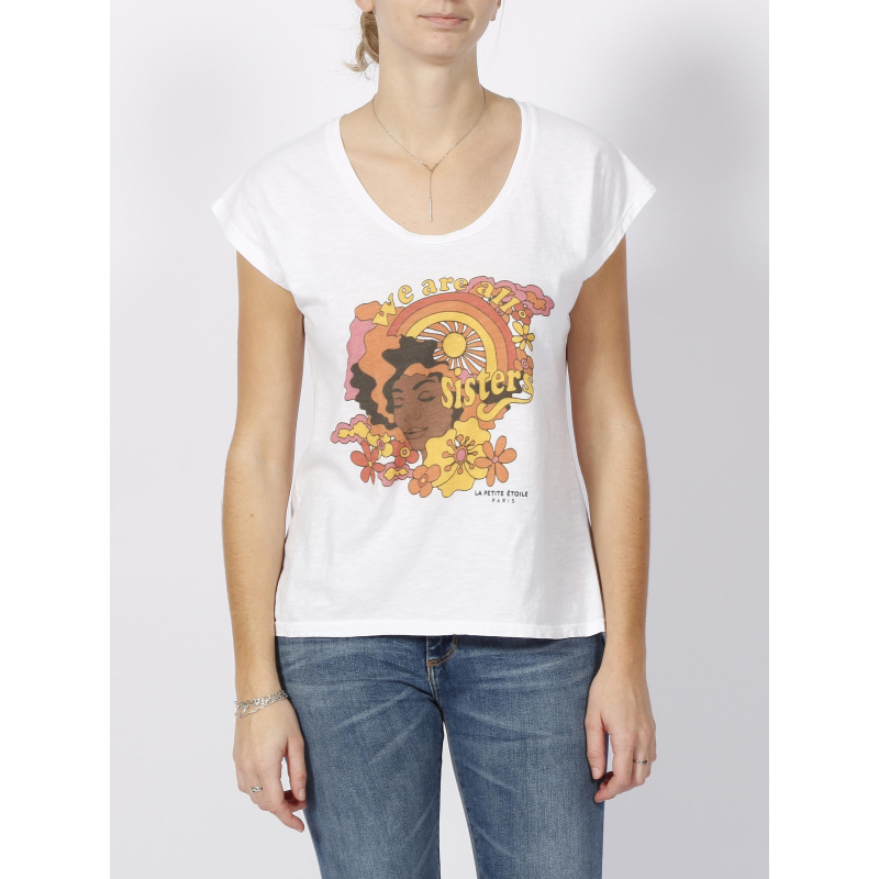 T-shirt sisters blanc femme - La Petite Etoile