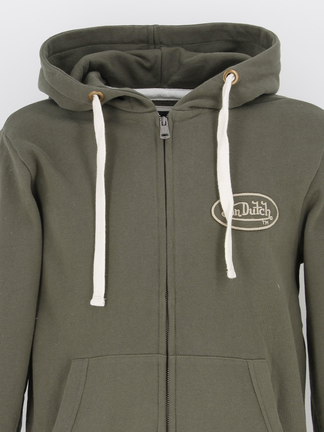 Sweat à capuche camp kaki homme - Von Dutch