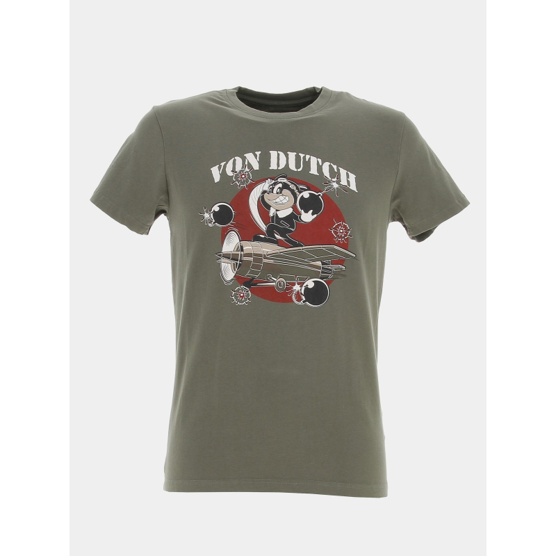 T-shirt tee swank vert kaki homme - Von Dutch