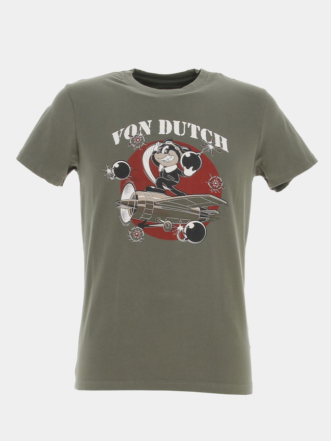 T-shirt tee swank vert kaki homme - Von Dutch