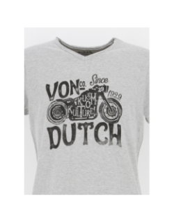 T-shirt tee motar gris homme - Von Dutch
