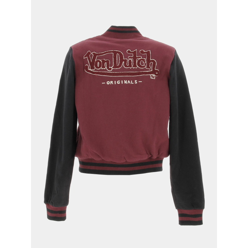 Blouson teddy sherpa bordeaux femme Von Dutch wimod