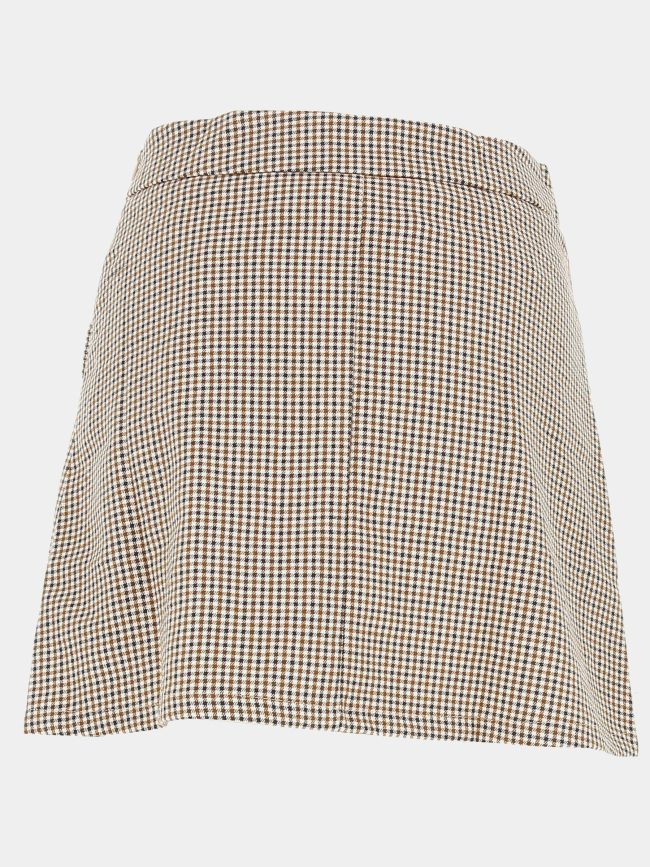 Jupe alsaw prince de galles beige femme - La Petite Etoile